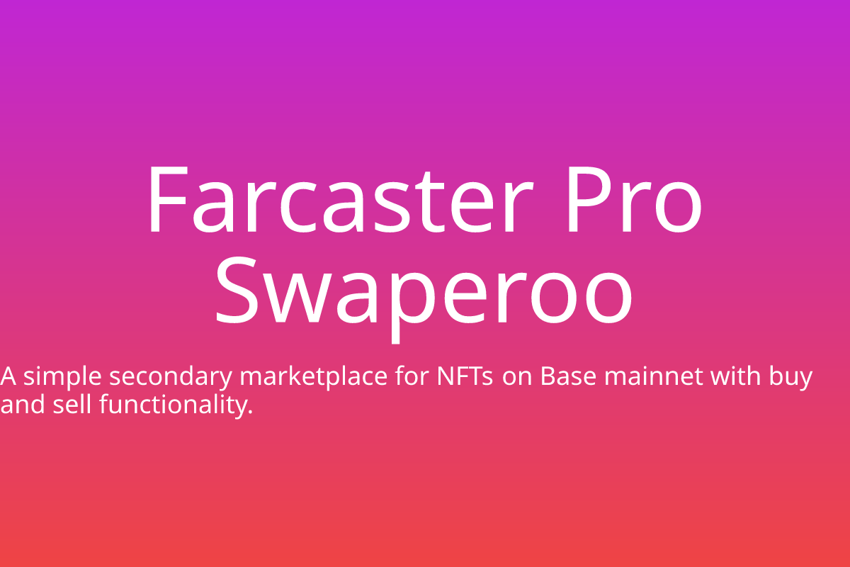 Farcaster Pro Swaperoo - Farcaster Mini Apps